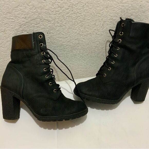 Timberland Earthkeepers Glancy ankle boots black heels Size 7/ 38 - Picture 3 of 15